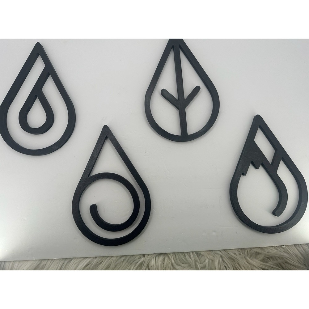 The Four Elements - Wall Art - Wind Fire Earth Water